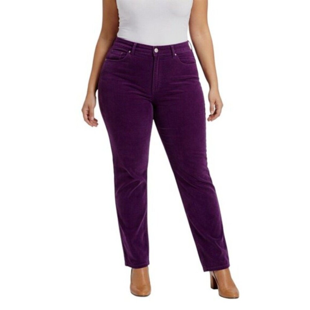 Chico's Purple Corduroy Pants Size 2.5 (14) Stretch